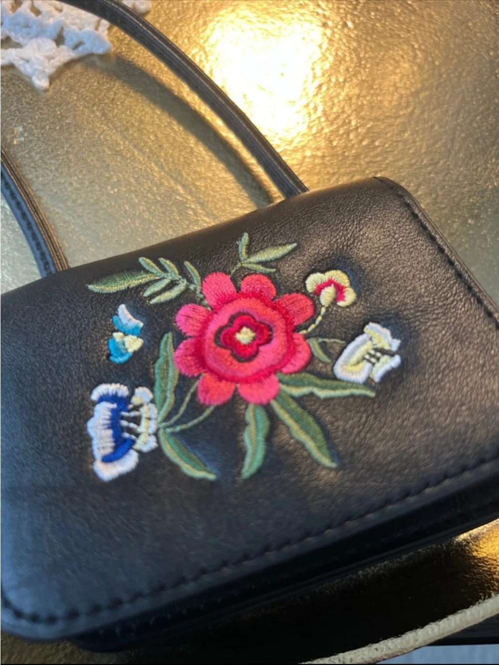 Vintage Embroidered Child’s crossbody purse